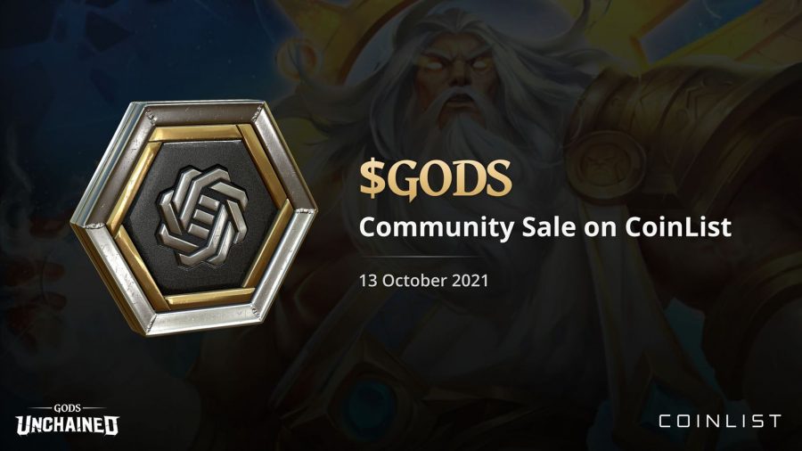 Объявление о продаже токенов Gods Unchained (GODS) в CoinList